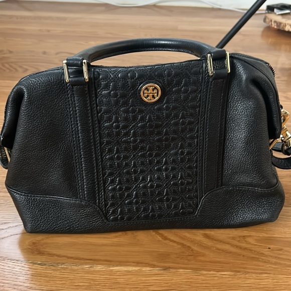 Tory Burch Bryant Mini Leather Satchel in Black - Picture 3 of 17